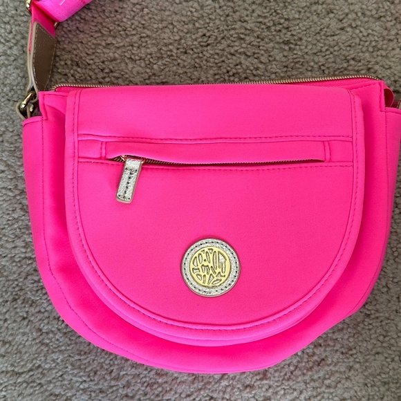 Lilly Pulitzer Giavanna Neoprene Crossbody Bag New Without Tags Pink - Picture 5 of 11